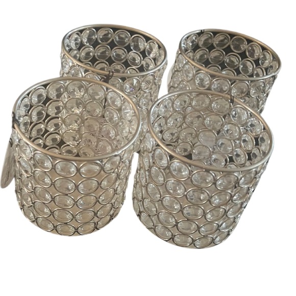 Bundle of 4 Crystal Candle Holders NWT - Picture 4 of 9